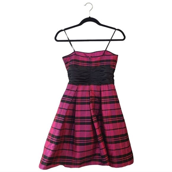 Morgan & Co Pink Plaid Taffeta Y2k Dress - Picture 4 of 14